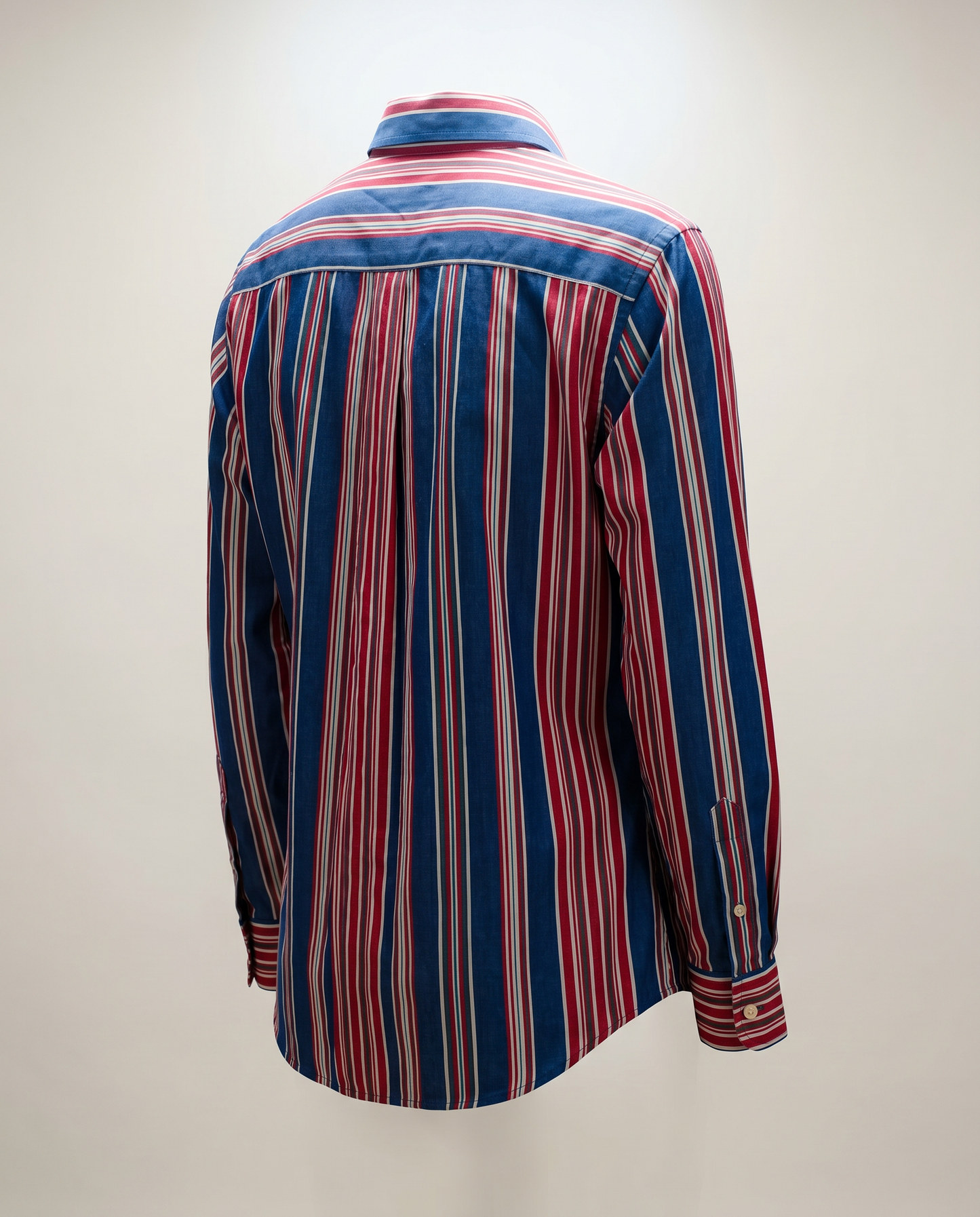 Lauren Ralph Lauren Red, Blue & White Striped Button-Down Shirt – Size Small