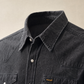 Wrangler Black Denim Western Snap Shirt – Size 17-36 X-Long Tails