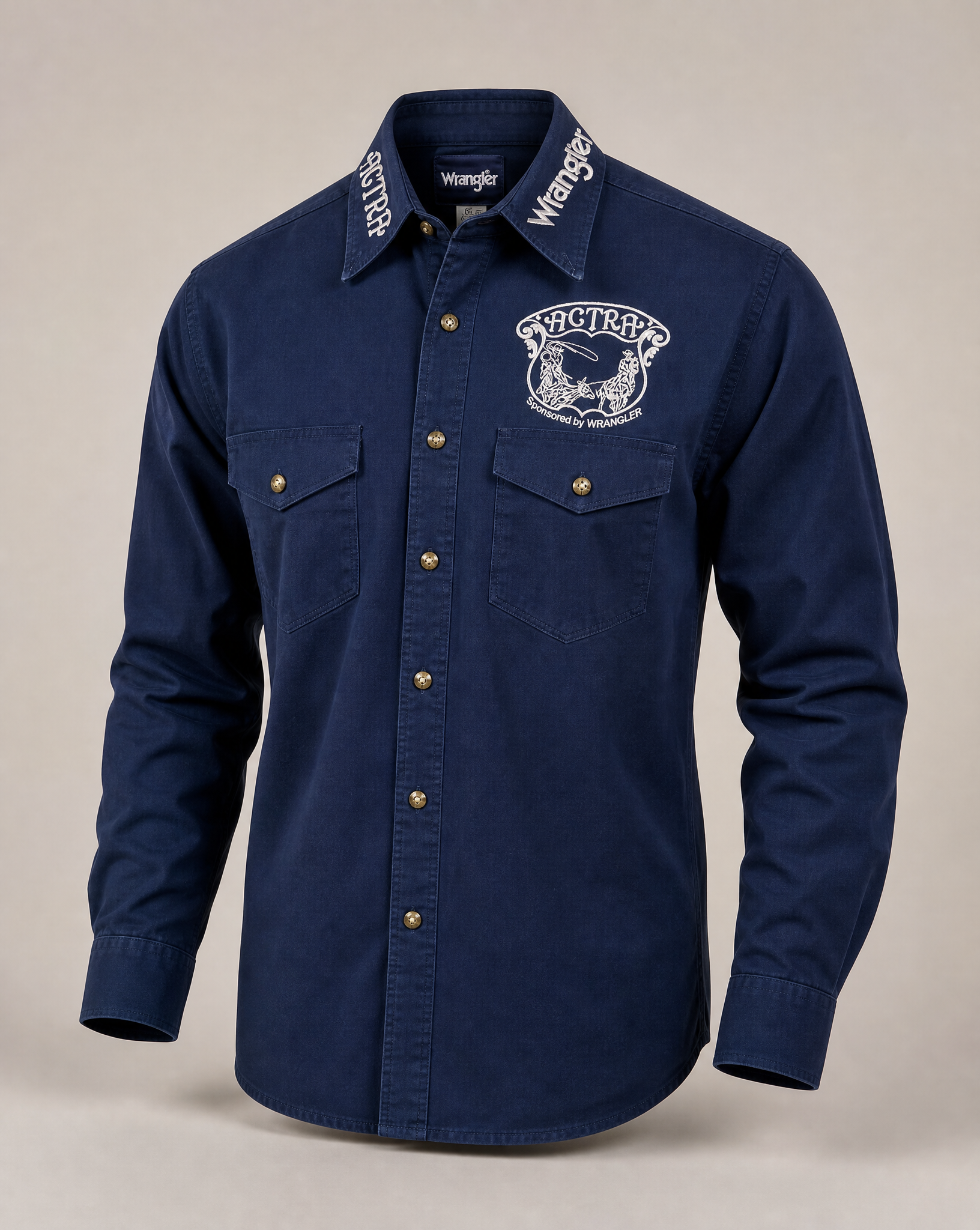 Wrangler ACTRA Embroidered Western Shirt – Size Medium