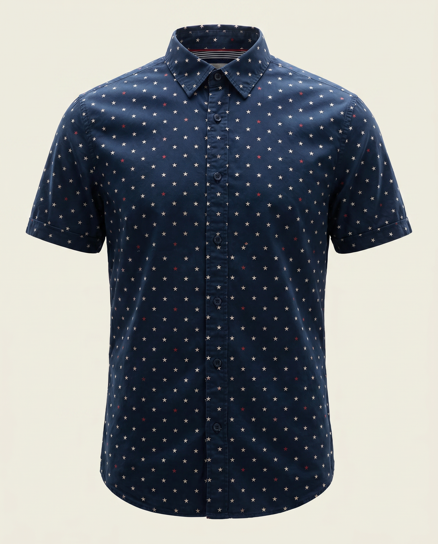 Denim & Flower Ricky Singh Star Print Short Sleeve Button-Up Shirt – Size Medium