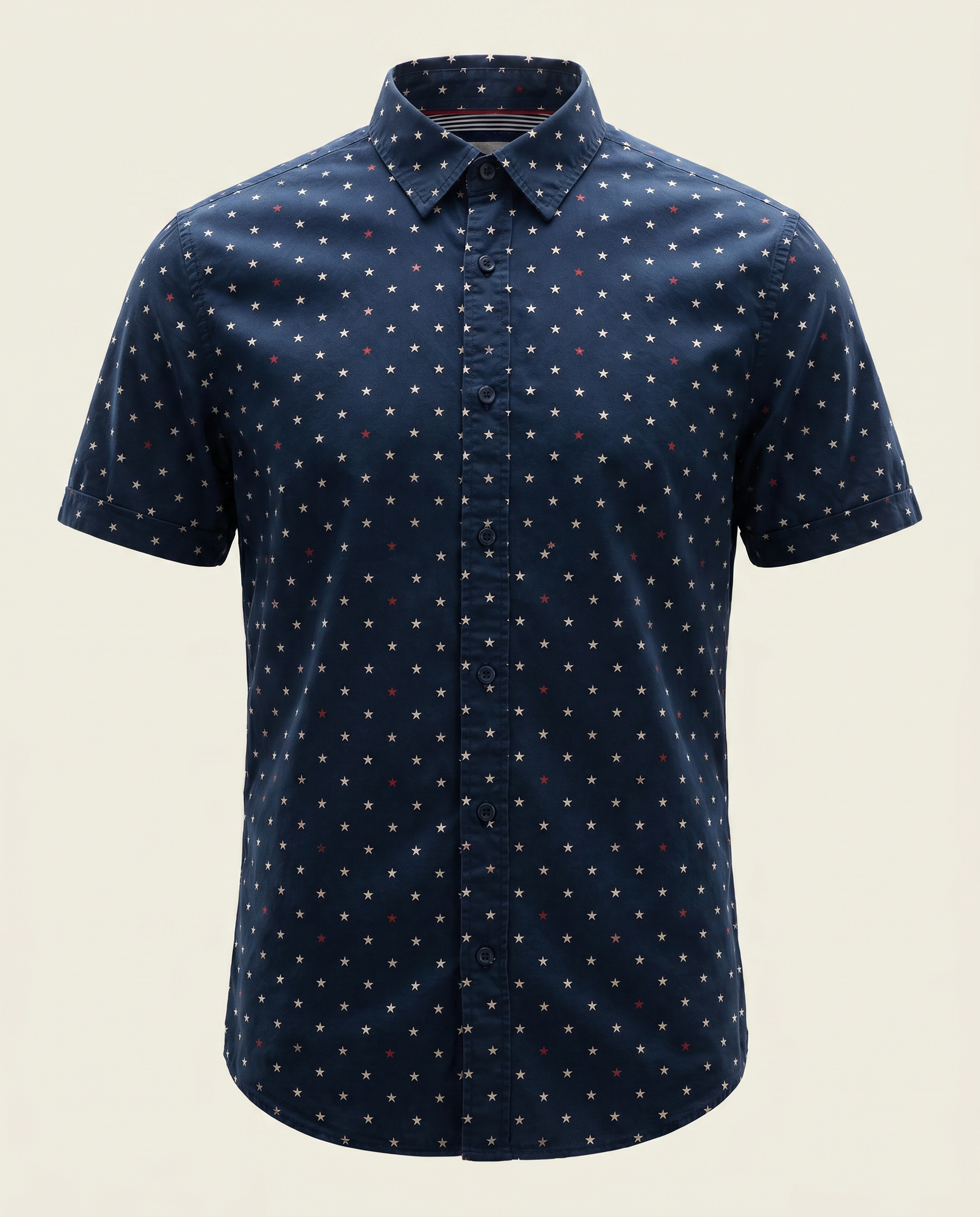 Denim & Flower Ricky Singh Star Print Short Sleeve Button-Up Shirt – Size Medium