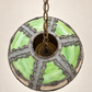 Antique Art Nouveau Green & Caramel Slag Glass Pendant Light | Circa 1910–1930