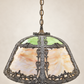 Antique Art Nouveau Green & Caramel Slag Glass Pendant Light | Circa 1910–1930