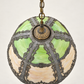 Antique Art Nouveau Green & Caramel Slag Glass Pendant Light | Circa 1910–1930