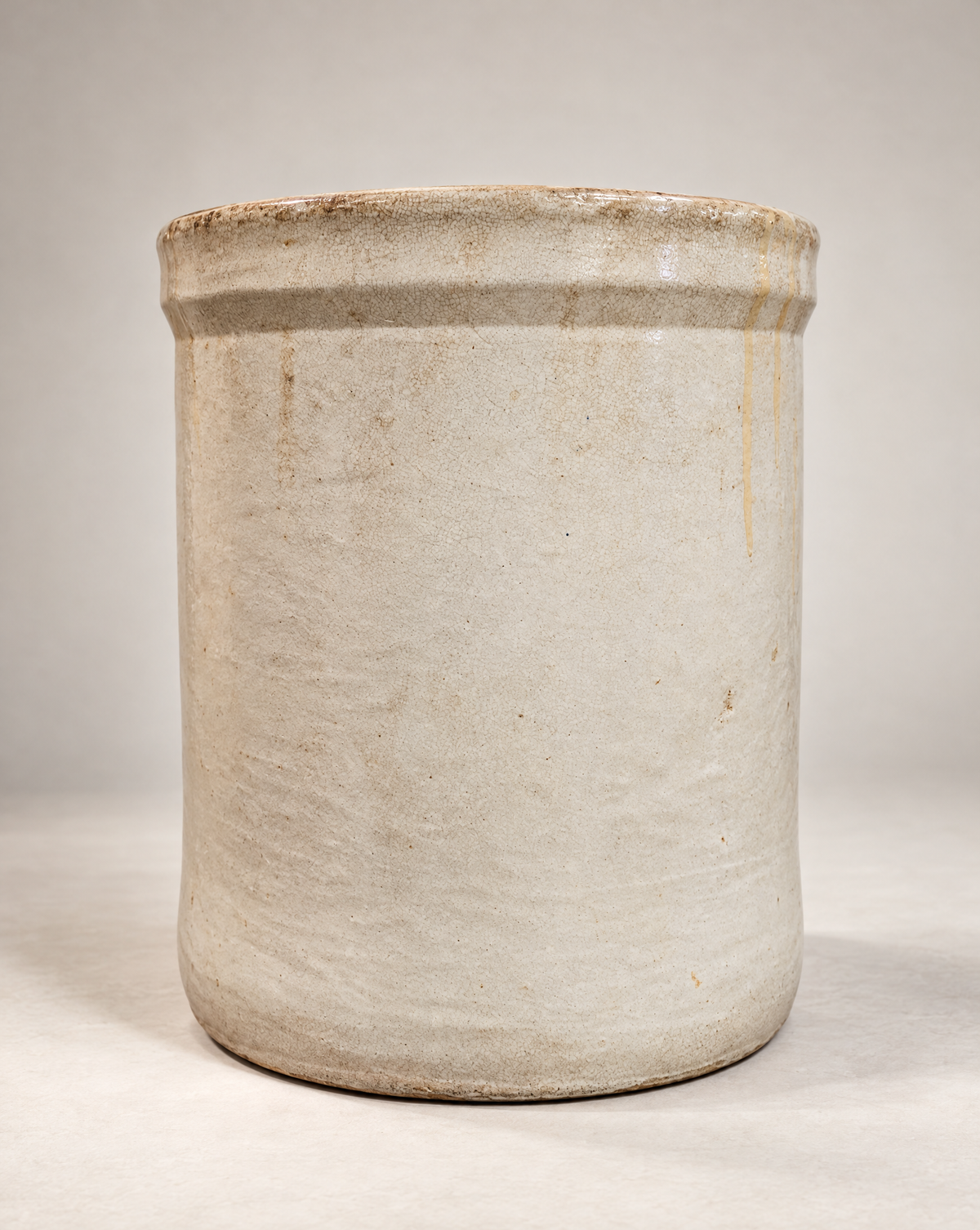 Antique J.A. Bauer Pottery Co. 6-Gallon Stoneware Crock – Circa 1910–1930