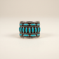Vintage Sterling Silver Multi-Stone Turquoise Cluster Ring – Size 7.5