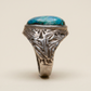 Vintage Sterling Silver Azurite-Malachite Statement Ring – Size 8