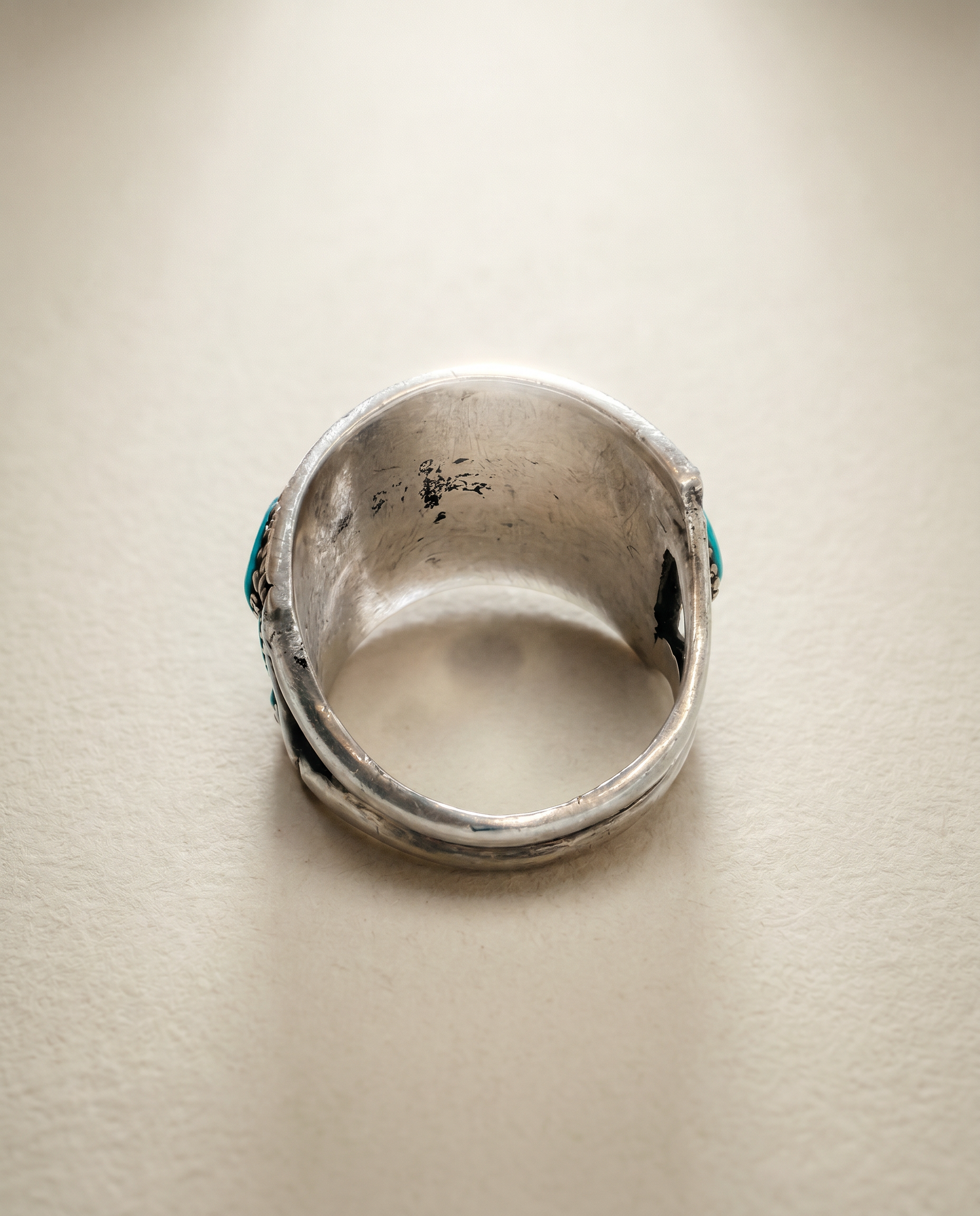 Vintage Sterling Silver Multi-Stone Turquoise Cluster Ring – Size 7.5