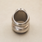 Sterling Silver Double Pear-Cut Crystal Statement Ring – Size 6