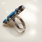 Sterling Silver Purple Mojave Turquoise Cluster Ring – Size 8