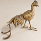 Vintage Japanese Gold-Tone Metal Rooster Sculpture