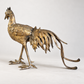 Vintage Japanese Gold-Tone Metal Rooster Sculpture