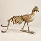 Vintage Japanese Gold-Tone Metal Rooster Sculpture