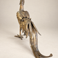 Vintage Japanese Gold-Tone Metal Rooster Sculpture