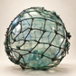 Vintage Glass Fishing Float with Rope Netting