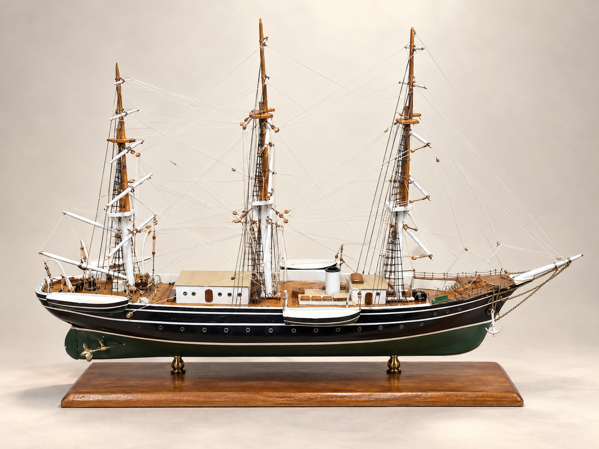 Mid-Century Handmade Seven Seas / Abraham Rydberg Ship Model by Milton I. Sachs