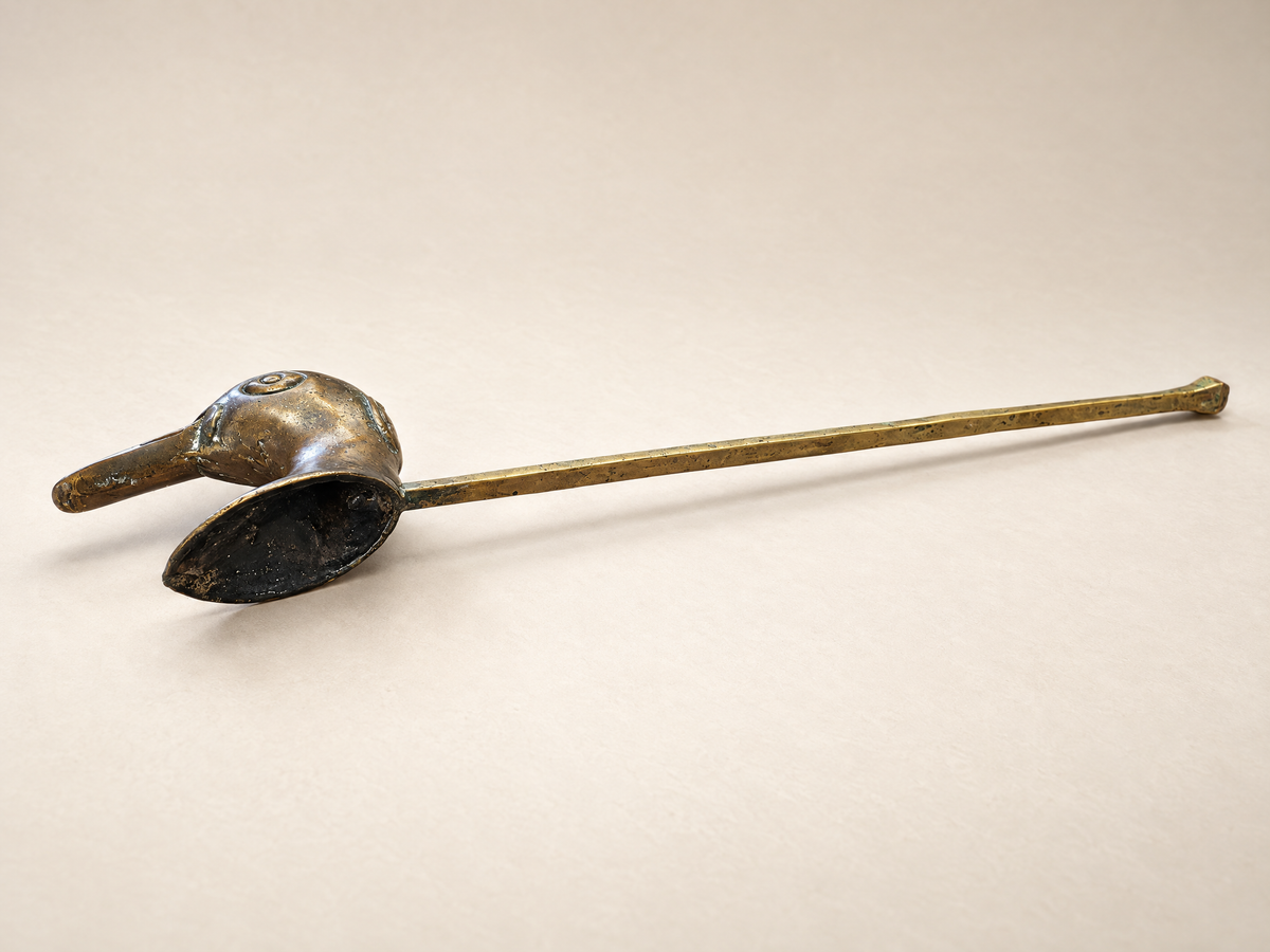 Vintage Brass Duck Head Candle Snuffer