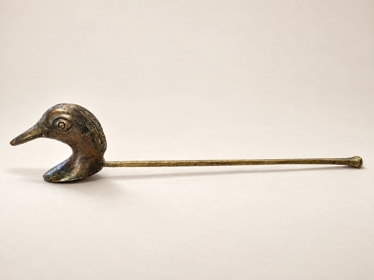 Vintage Brass Duck Head Candle Snuffer