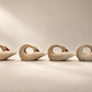 Set of Four Vintage Carved Wood Swan Napkin Holders