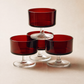 Vintage Luminarc Cavalier Ruby Red Stemmed Glass