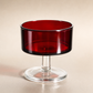 Vintage Luminarc Cavalier Ruby Red Stemmed Glass