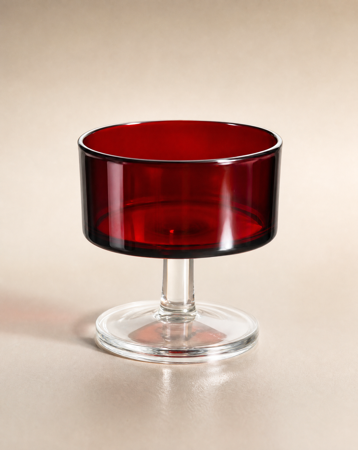 Vintage Luminarc Cavalier Ruby Red Stemmed Glass