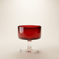 Vintage Luminarc Cavalier Ruby Red Stemmed Glass