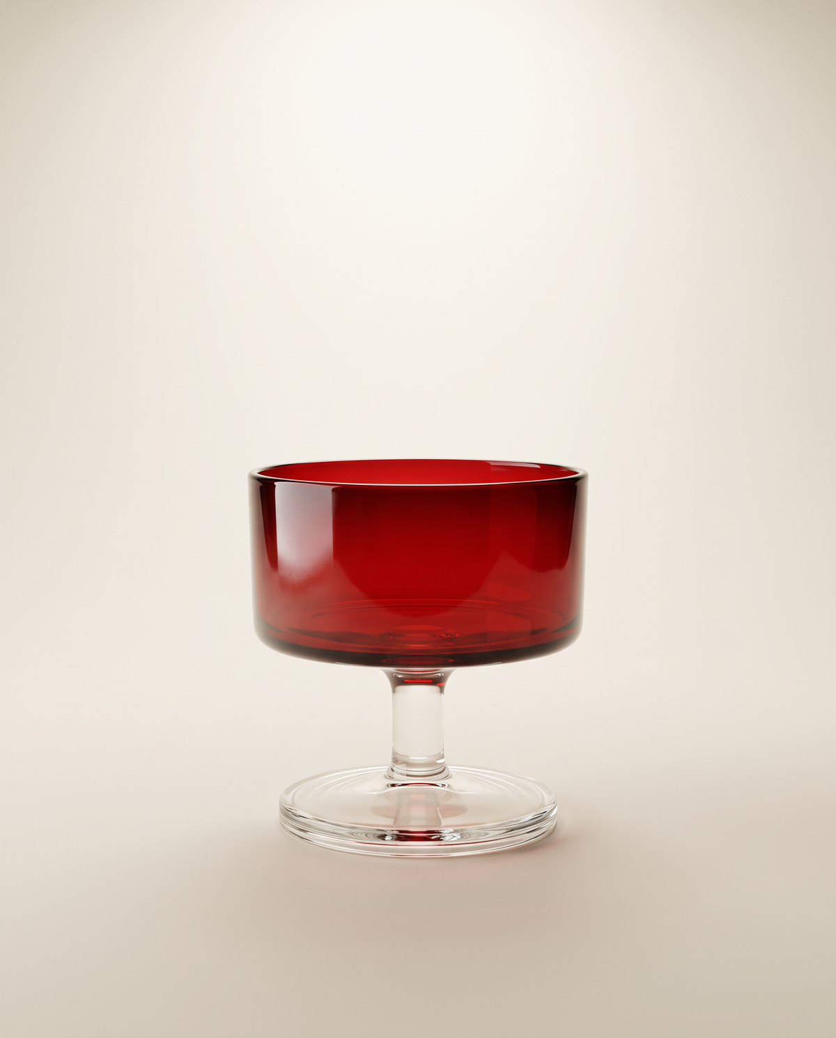 Vintage Luminarc Cavalier Ruby Red Stemmed Glass