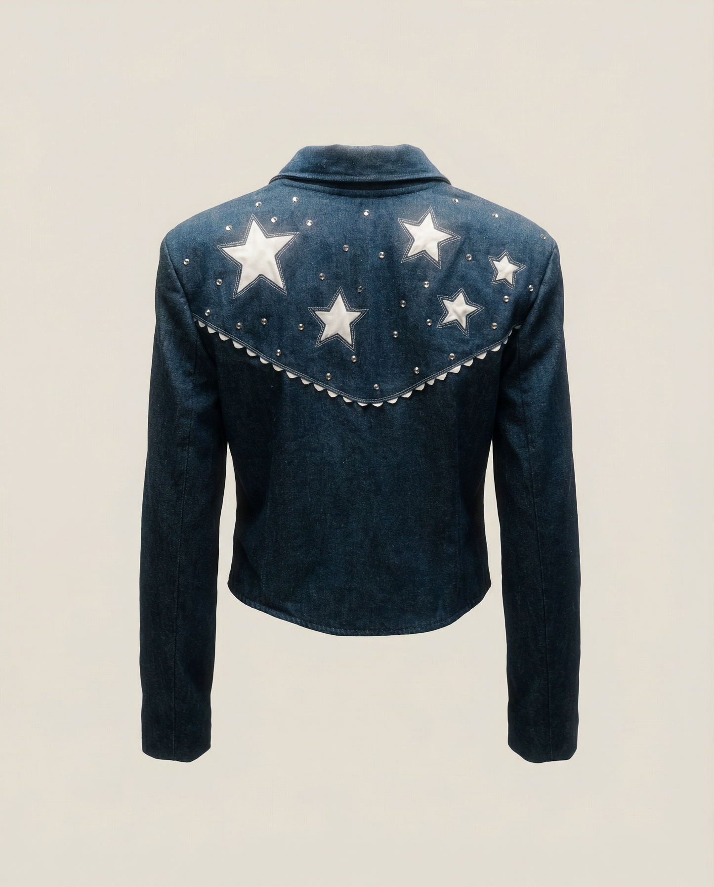 Vintage Star Studded Denim Western Jacket
