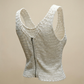 Alice + Olivia Cream Crochet Knit Tank with Back Zip – XS