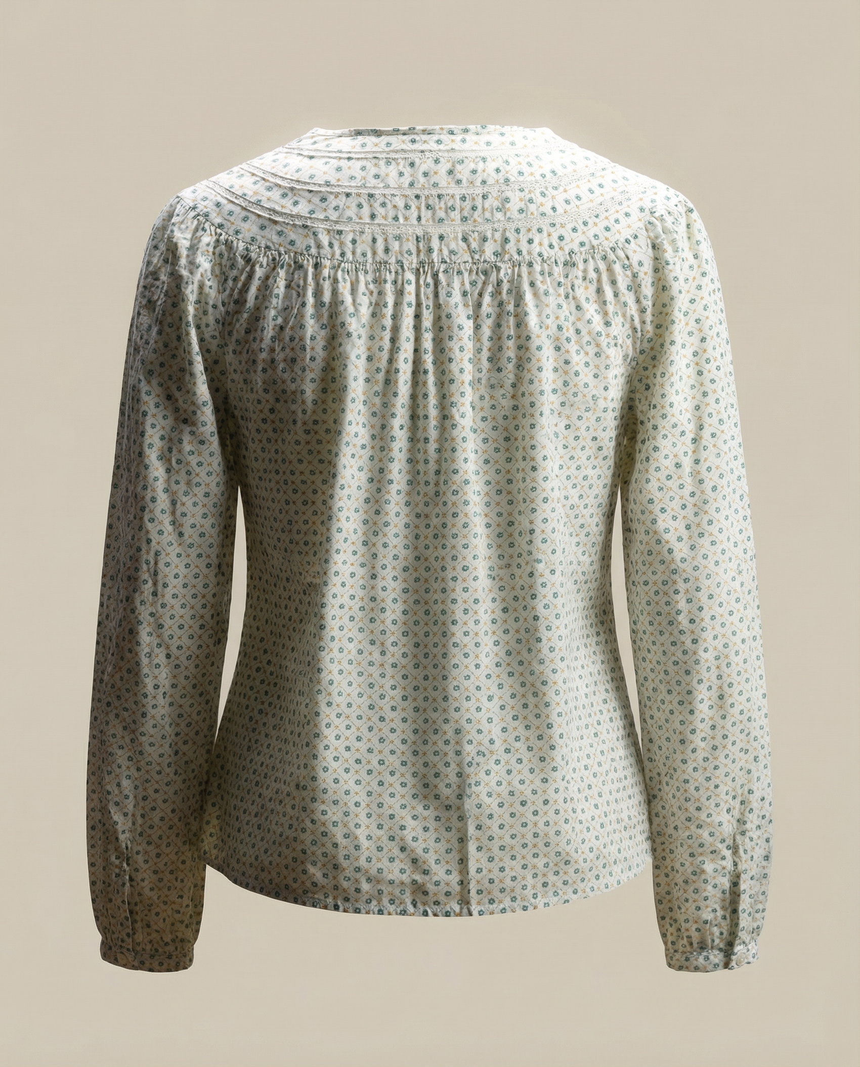 Vintage Micro Floral Prairie Blouse — Size S