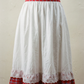 Red Plaid & Lace Prairie Midi Skirt – Small/Medium