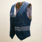 Indigo Patchwork Quilted Vest – Reversible Style