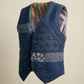 Indigo Patchwork Quilted Vest – Reversible Style