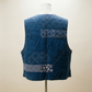 Indigo Patchwork Quilted Vest – Reversible Style