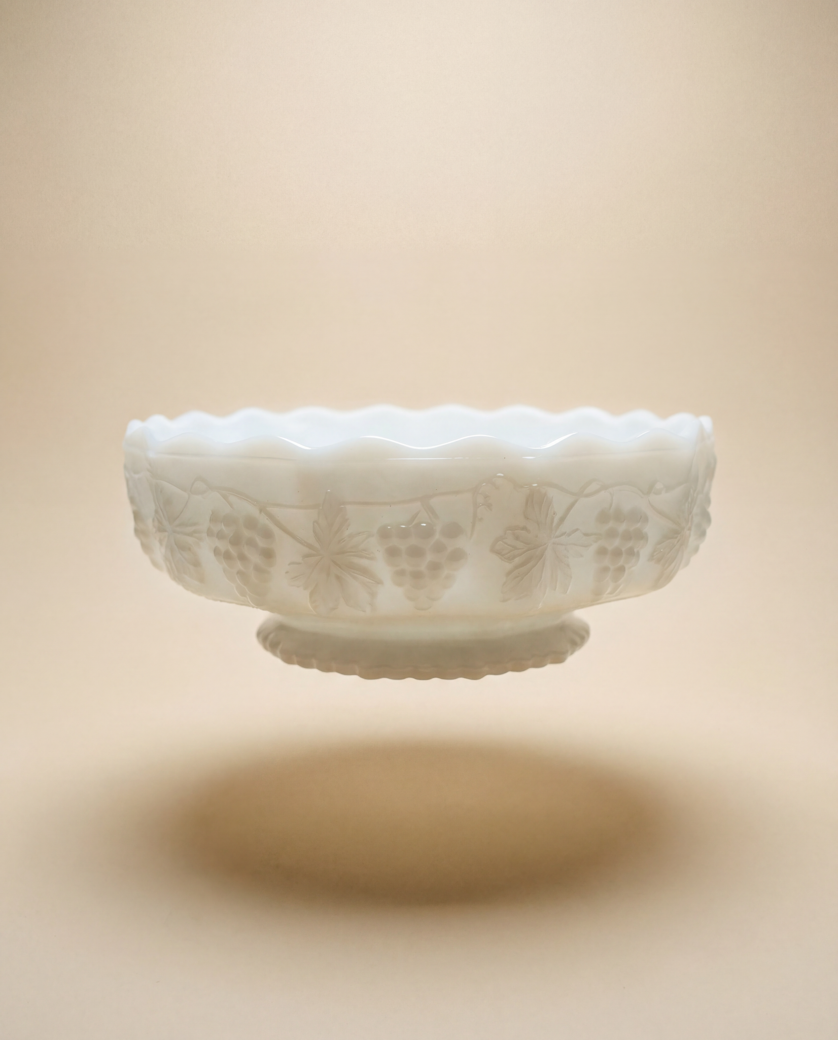 Milk Glass Footed Bowl