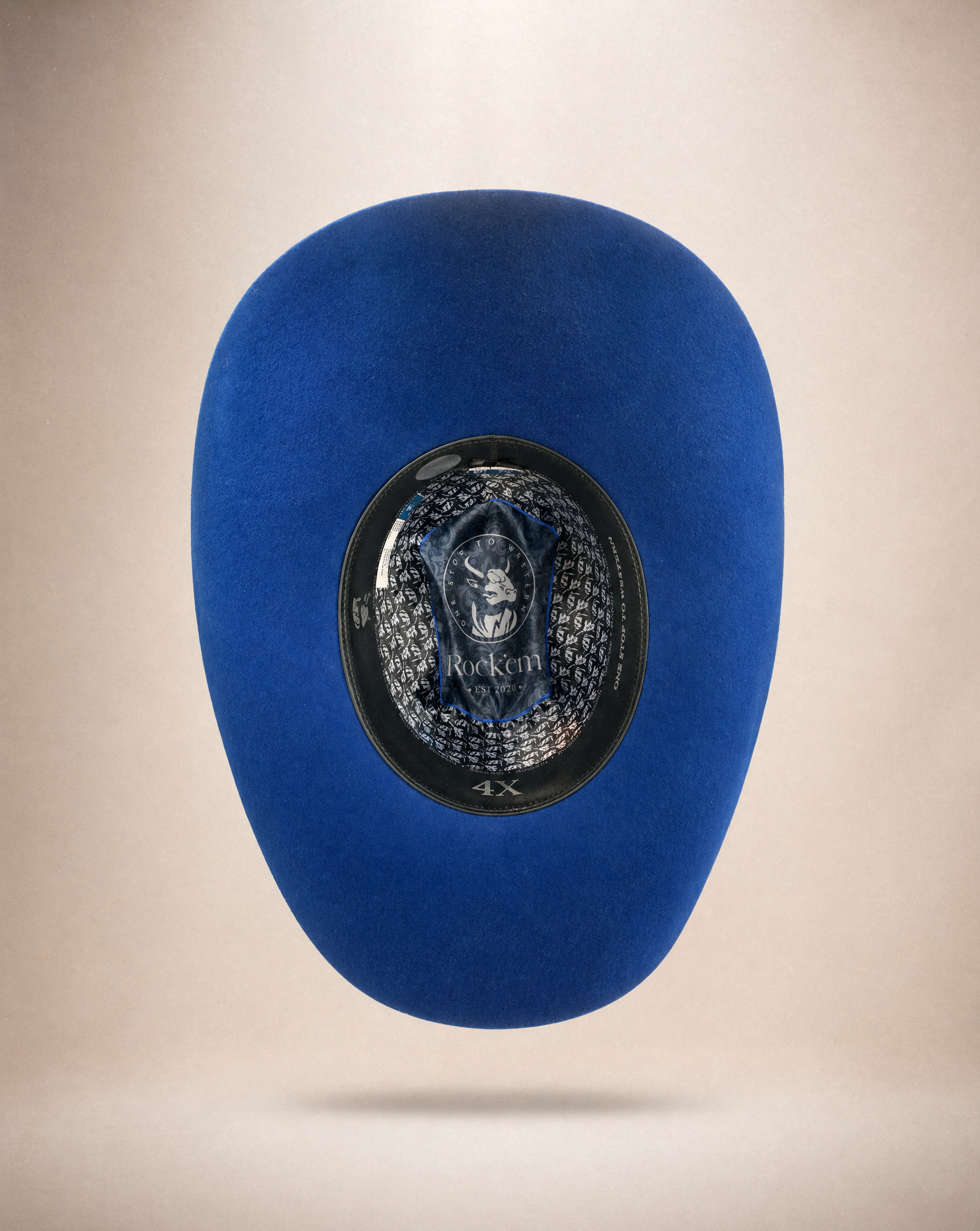 Rock’em Royal Blue 4X Felt Cowboy Hat – Size 7 1/8