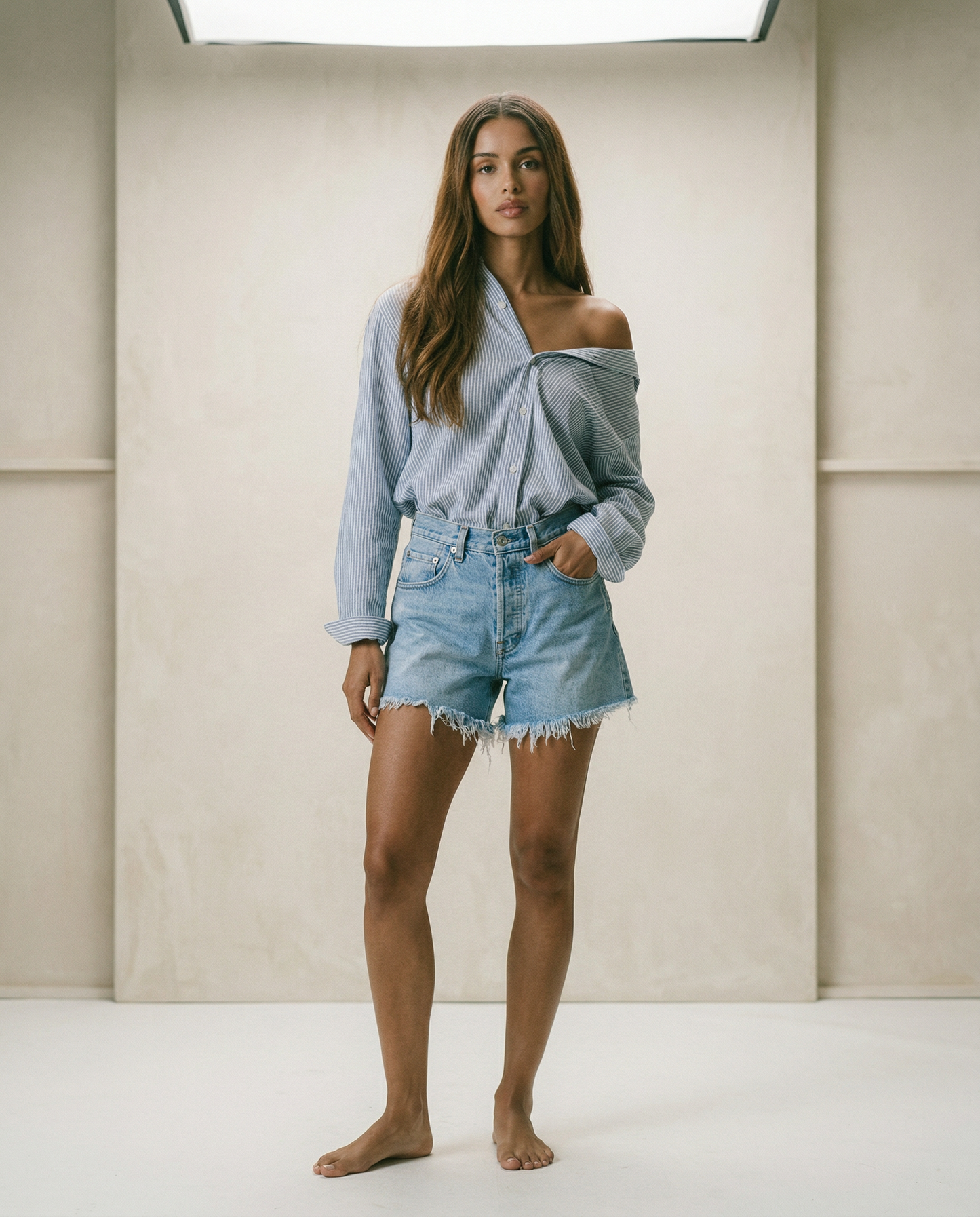 Wrangler Cutoff Denim Shorts – Light Wash