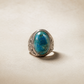 Vintage Sterling Silver Azurite-Malachite Statement Ring – Size 8