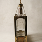 Antique Three Bottle Tantalus Liquor Set with Brass Stand