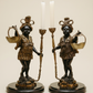 Pair of Blackamoor Figural Candelabra Compotes