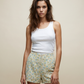 Vintage Floral High-Waisted Cotton Shorts – 28" Waist