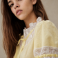 Vintage Yellow Lace Trim Prairie Mini Dress - XS