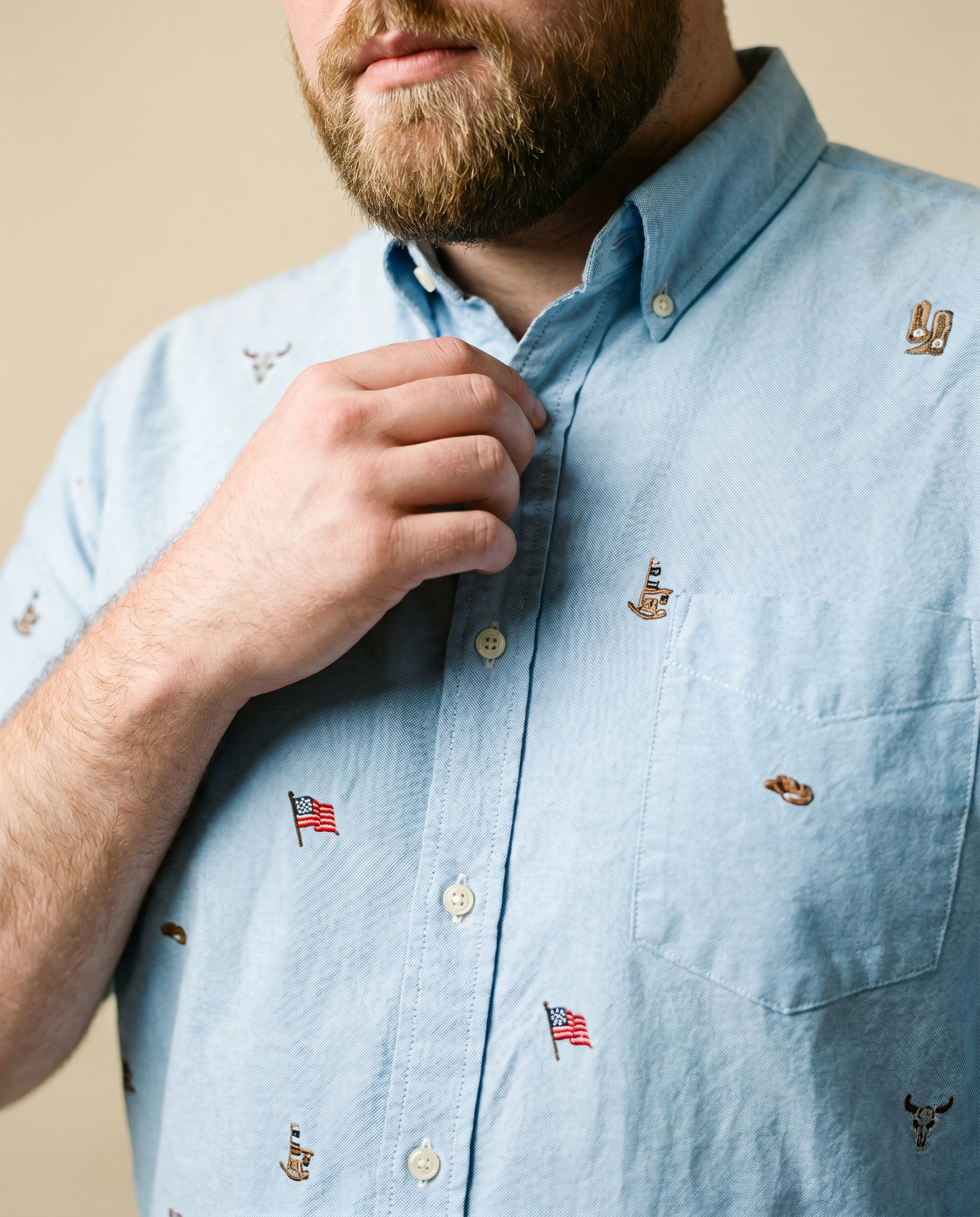 Ralph Lauren Western Americana Embroidered Button-Down Shirt – Size XXL