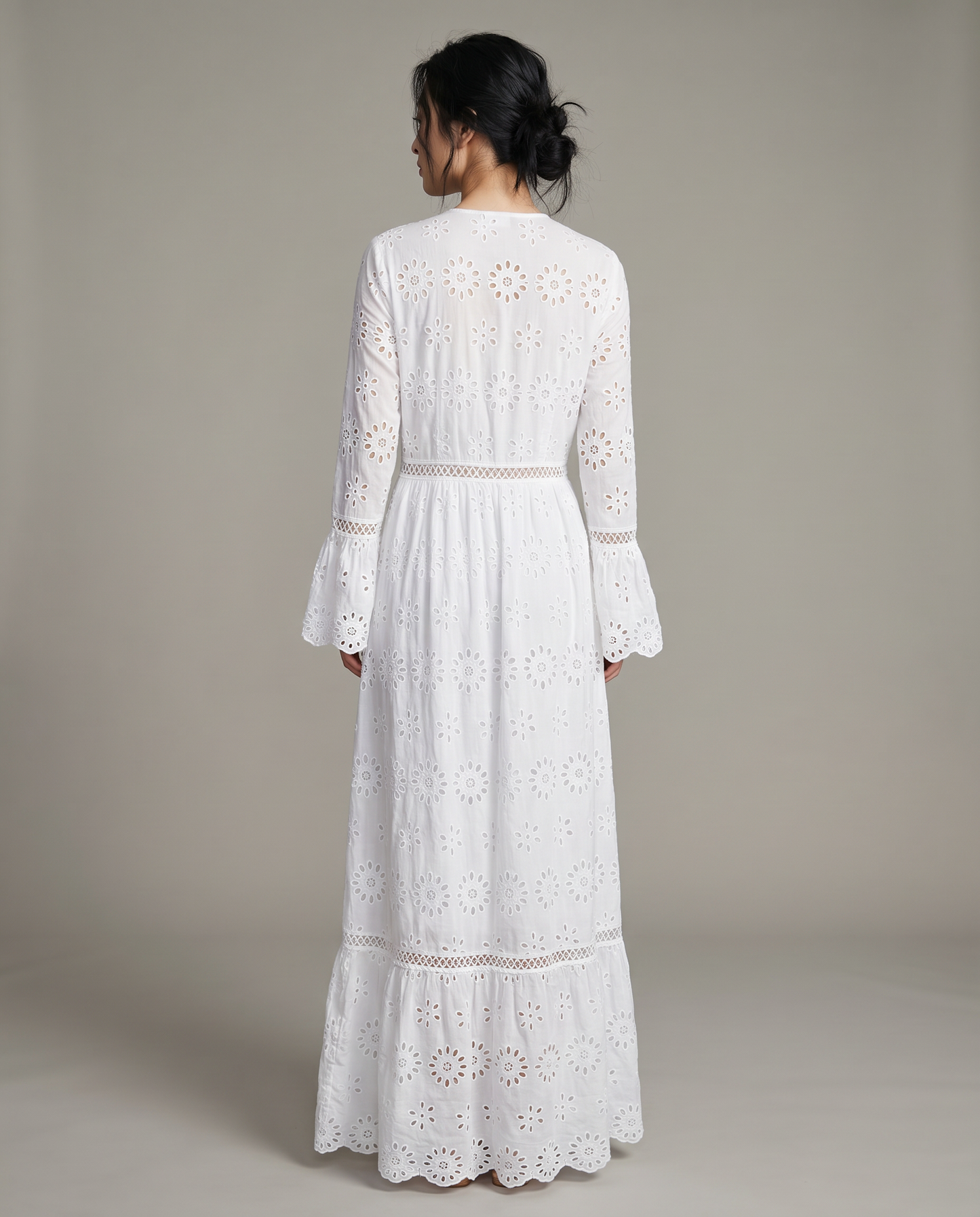 White Eyelet Lace Duster — Size S