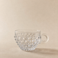 Vintage Clear Hobnail Glass Punch Bowl Set with Cups & Ladle