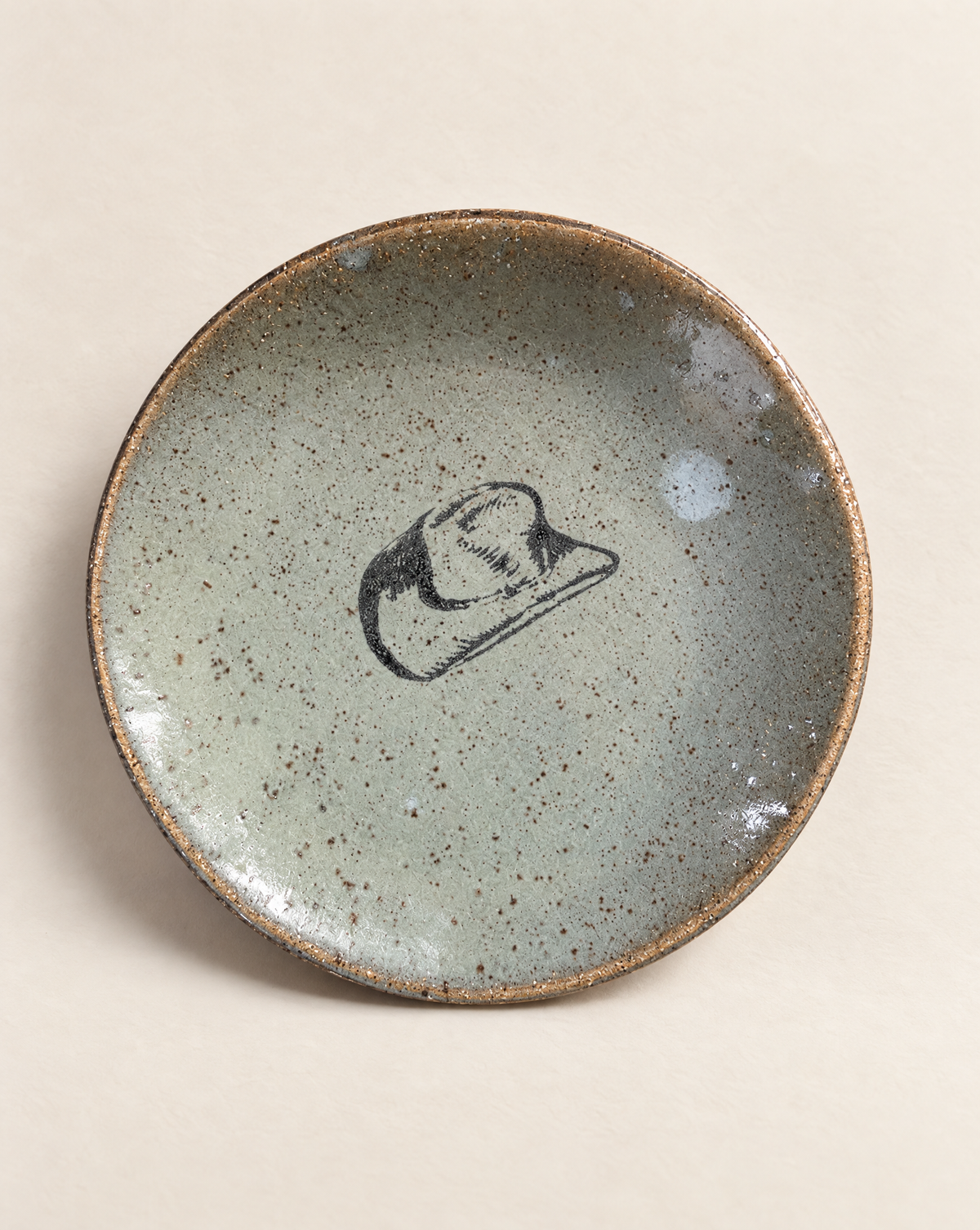 Handcrafted Cowboy Hat Stoneware Trinket Dish