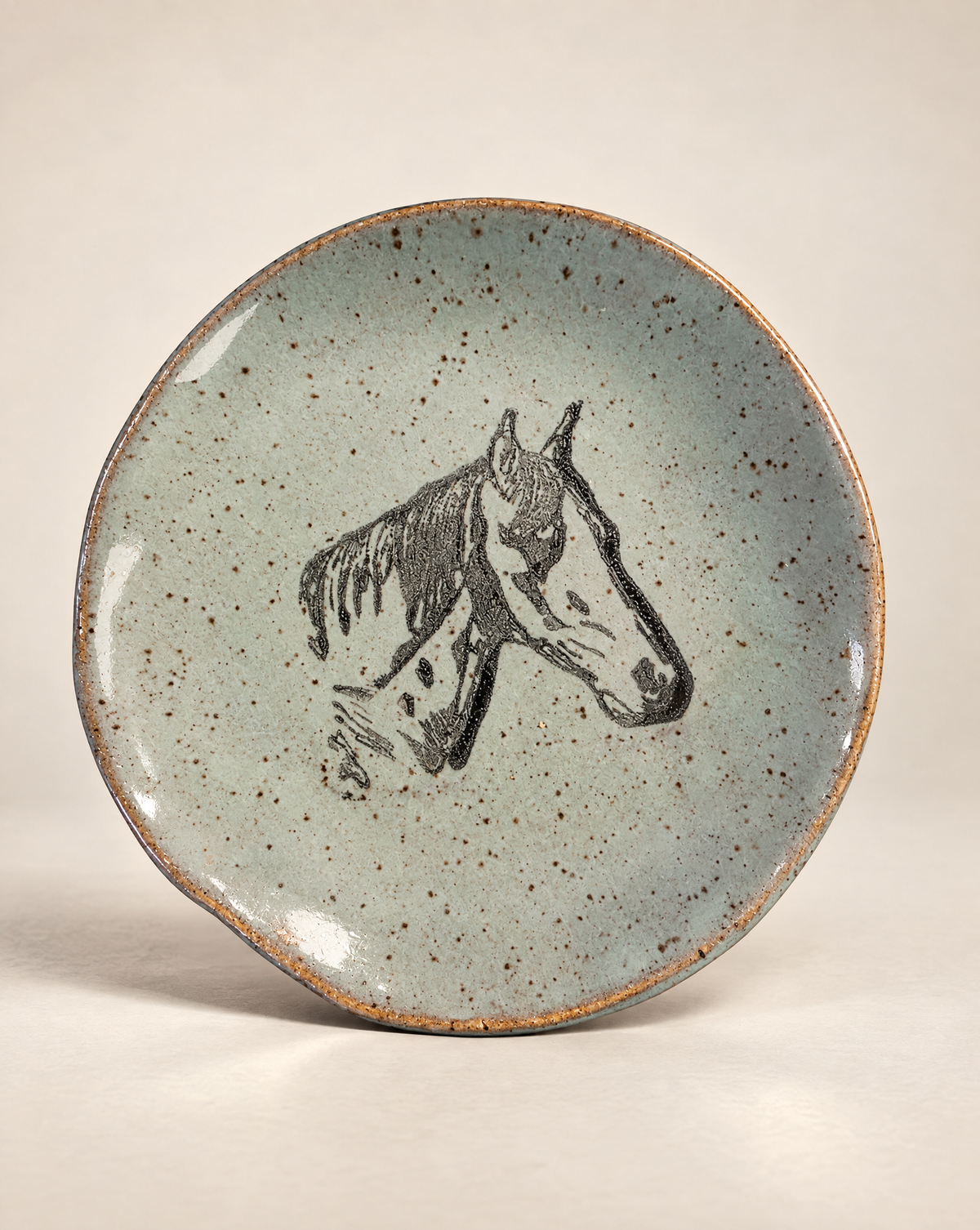 Handcrafted Horse Stoneware Trinket Dish