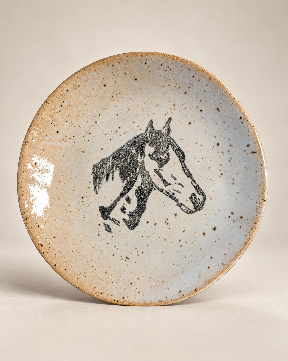 Handcrafted Horse Stoneware Trinket Dish