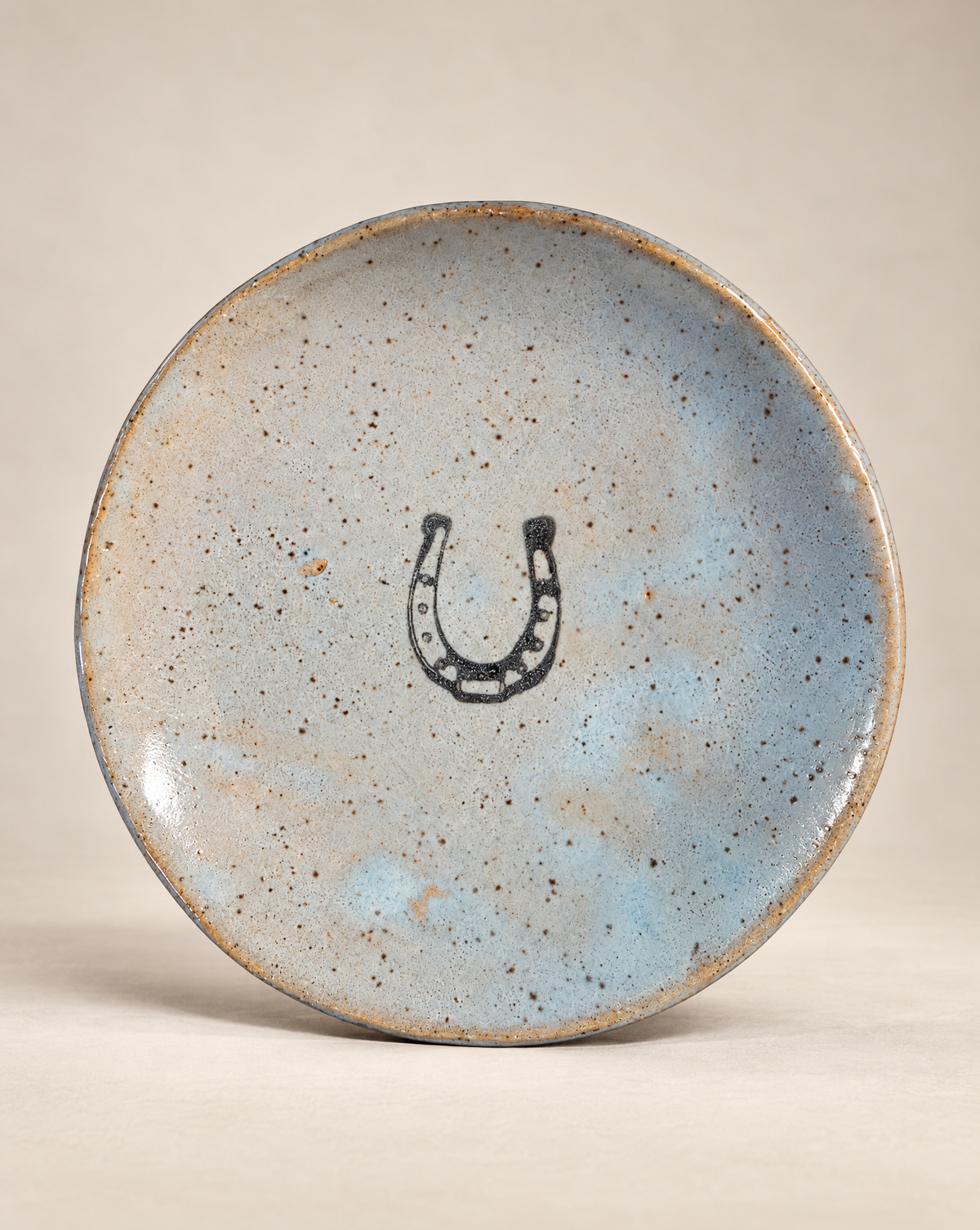 Handcrafted Horseshoe Stoneware Trinket Dish